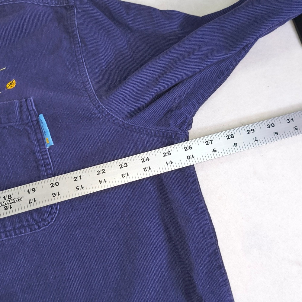 Vintage Style Tweety Bird Corduroy Shirt XL Purple Looney Tunes Button‎ Up - Picture 9 of 11